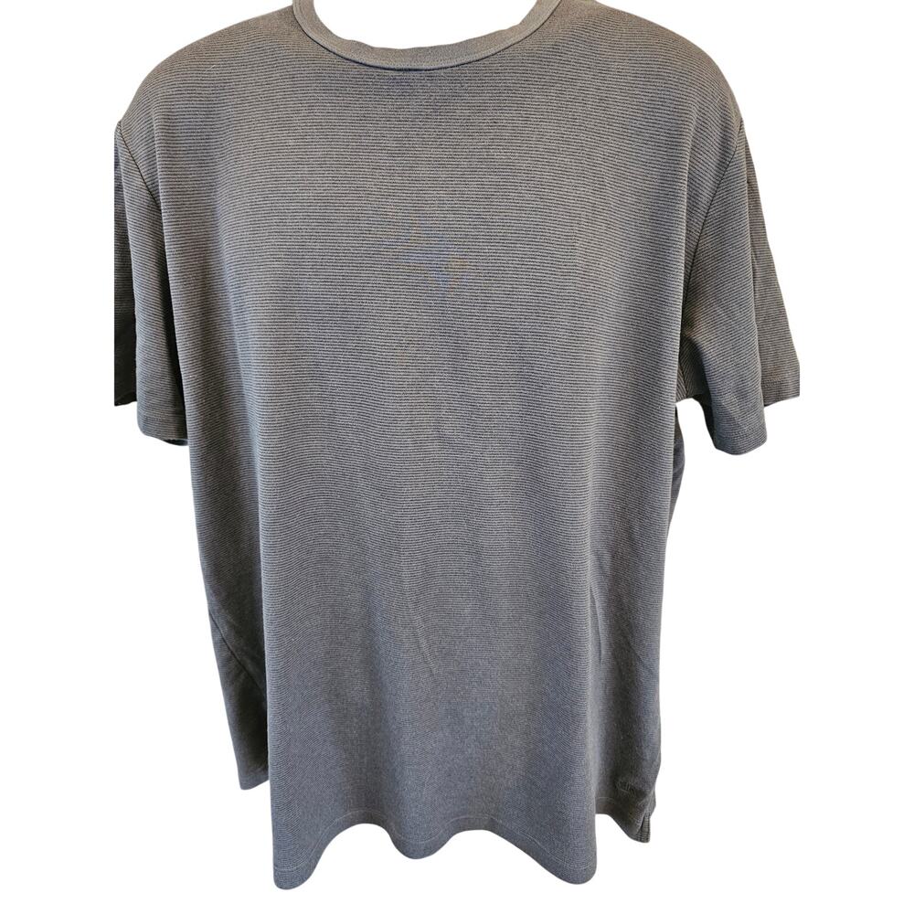 Banana republic size XXL luxe touch soft cotton striped grey short sleeve top